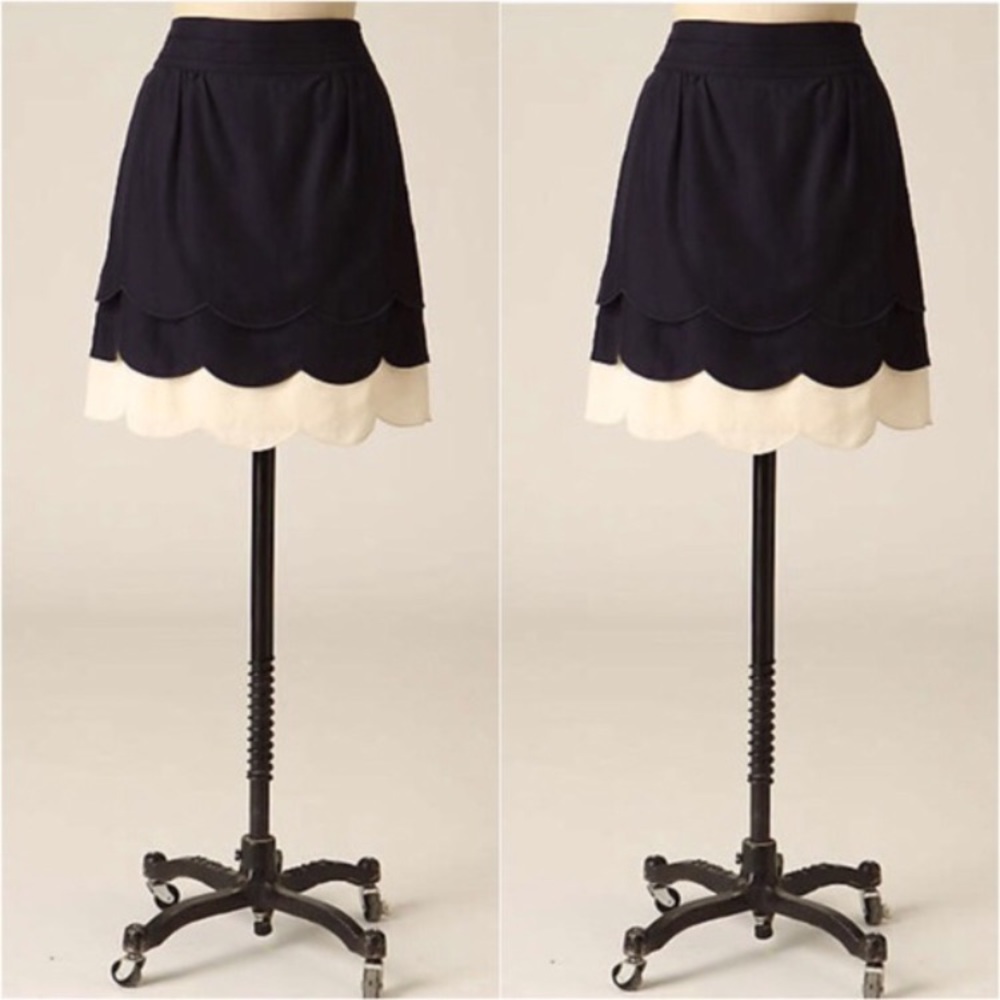 Anthropologie Floreat Scalloped skirt